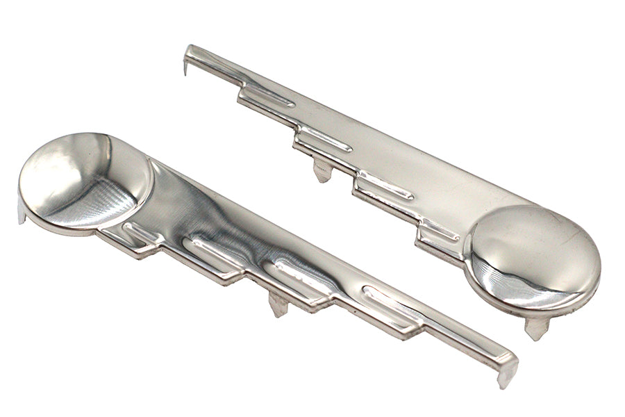V-Twin Polished Stainless Steel Speed Ball Wing Set - 1-1/2 Inch Wide