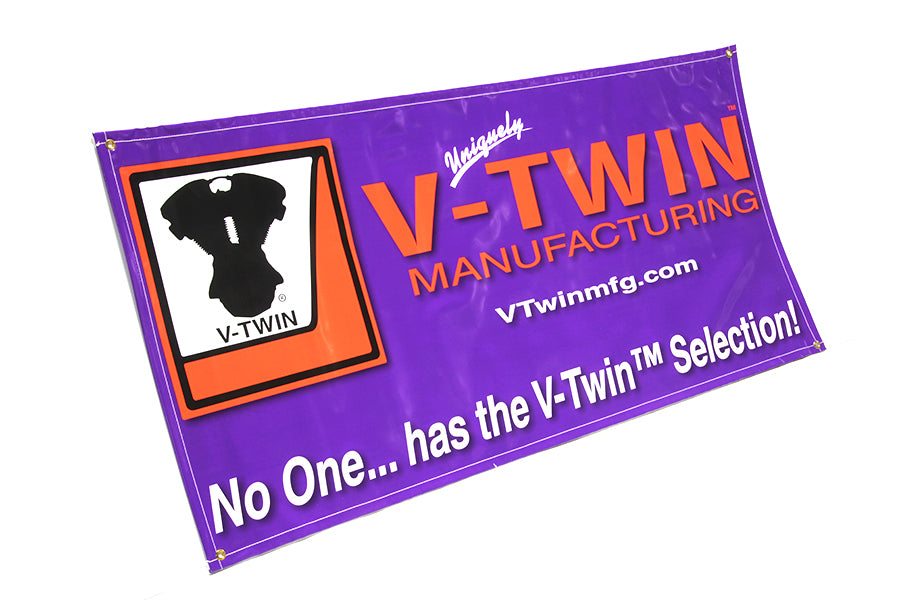 V-Twin Wall Banner Pack - Durable Motorcycle Banner with Accessory Items