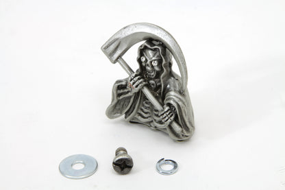 V-Twin Grim Reaper Front Fender Top Ornament Silver - Part 48-0135