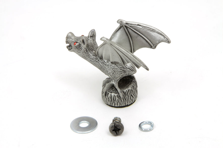 V-Twin Bat Front Fender Tip Ornament Chrome - Stylish Motorcycle Fender Accents