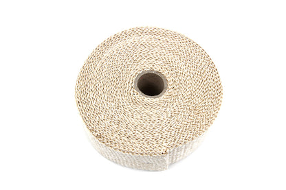 V-Twin Light Brown Fiberglass Exhaust Wrap - 25 ft x 2 in Roll