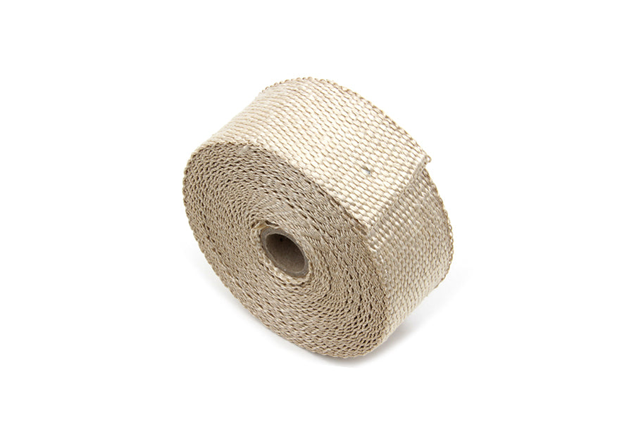 V-Twin Light Brown Fiberglass Exhaust Wrap - 25 ft x 2 in Roll
