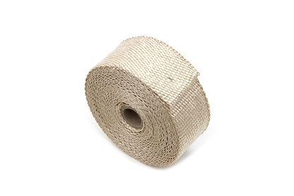V-Twin Light Brown Fiberglass Exhaust Wrap - 25 ft x 2 in Roll