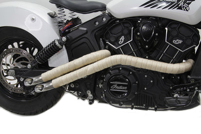 V-Twin Light Brown Fiberglass Exhaust Wrap - 25 ft x 2 in Roll