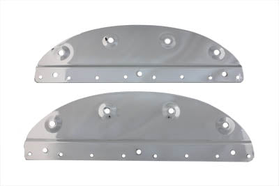 V-Twin Chrome Saddlebag Mount Plate Set for Harley Davidson EL and FL (Part #36-57 SDDLBG PL)