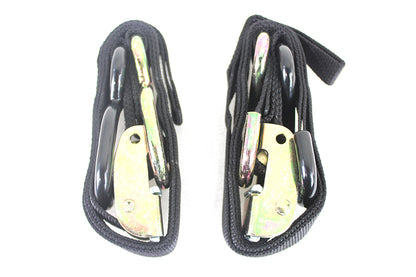 V-Twin 10-6714B Nylon Motorcycle Tie Down Straps, 5.5 ft x 1 in, Pair