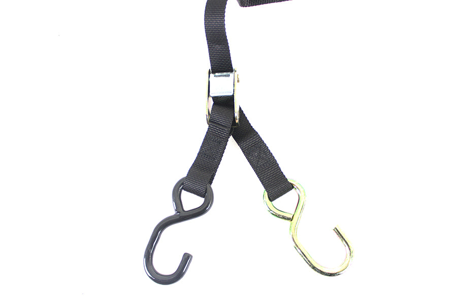 V-Twin 10-6714B Nylon Motorcycle Tie Down Straps, 5.5 ft x 1 in, Pair
