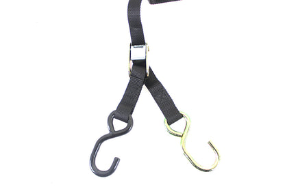 V-Twin 10-6714B Nylon Motorcycle Tie Down Straps, 5.5 ft x 1 in, Pair