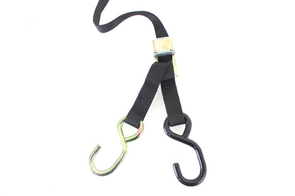 V-Twin 10-6714B Nylon Motorcycle Tie Down Straps, 5.5 ft x 1 in, Pair