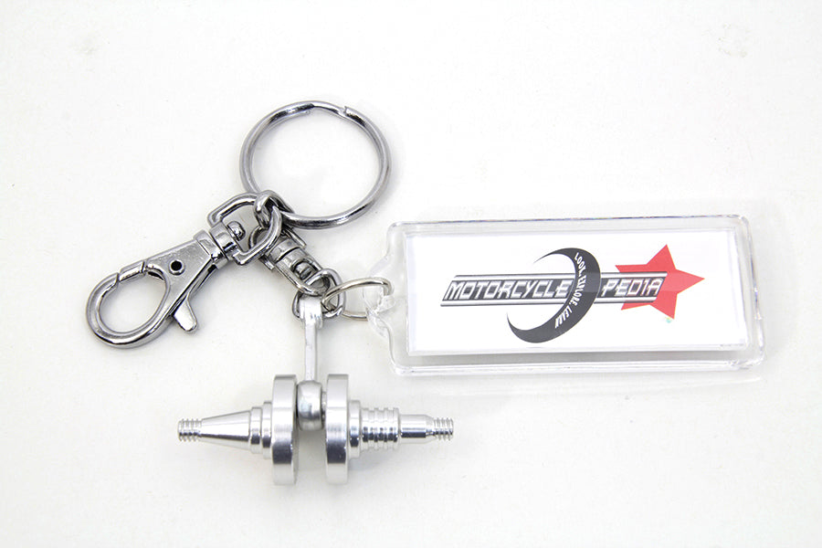 V-Twin X63-6234CK Crankshaft Design Keychain - Silver Car Keychain Accessory