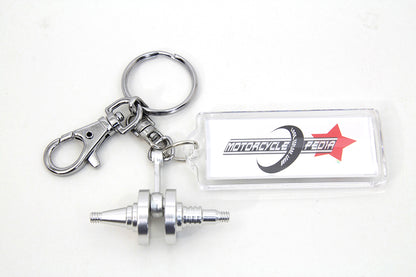 V-Twin X63-6234CK Crankshaft Design Keychain - Silver Car Keychain Accessory