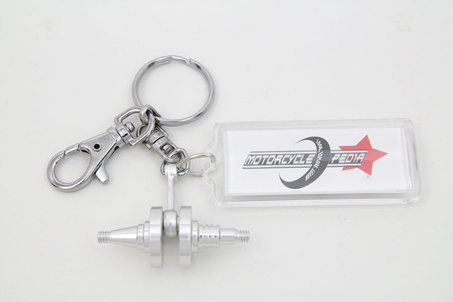 V-Twin X63-6234CK Crankshaft Design Keychain - Silver Car Keychain Accessory
