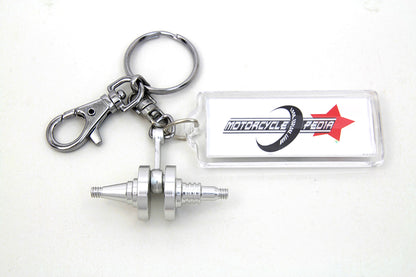 V-Twin X63-6234CK Crankshaft Design Keychain - Silver Car Keychain Accessory