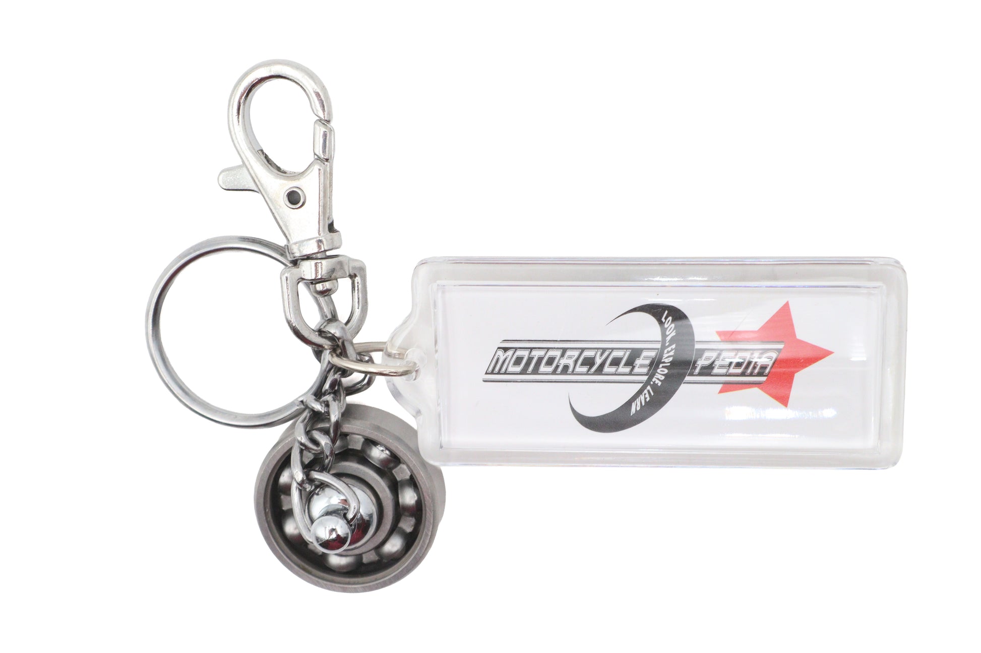 V-Twin Bearing Design Keychain with Silver Finish – Part Number X63-6240CK