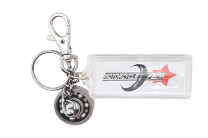 V-Twin Bearing Design Keychain with Silver Finish – Part Number X63-6240CK