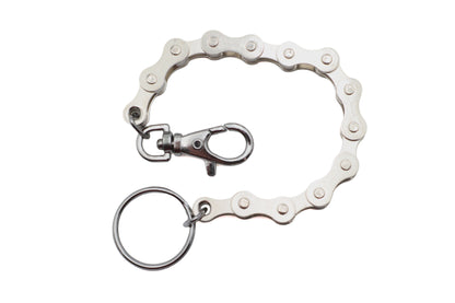 V-Twin X63-6241CK Silver Motorcycle Chain Design Keychain