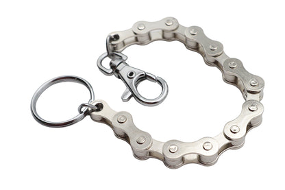 V-Twin X63-6241CK Silver Motorcycle Chain Design Keychain