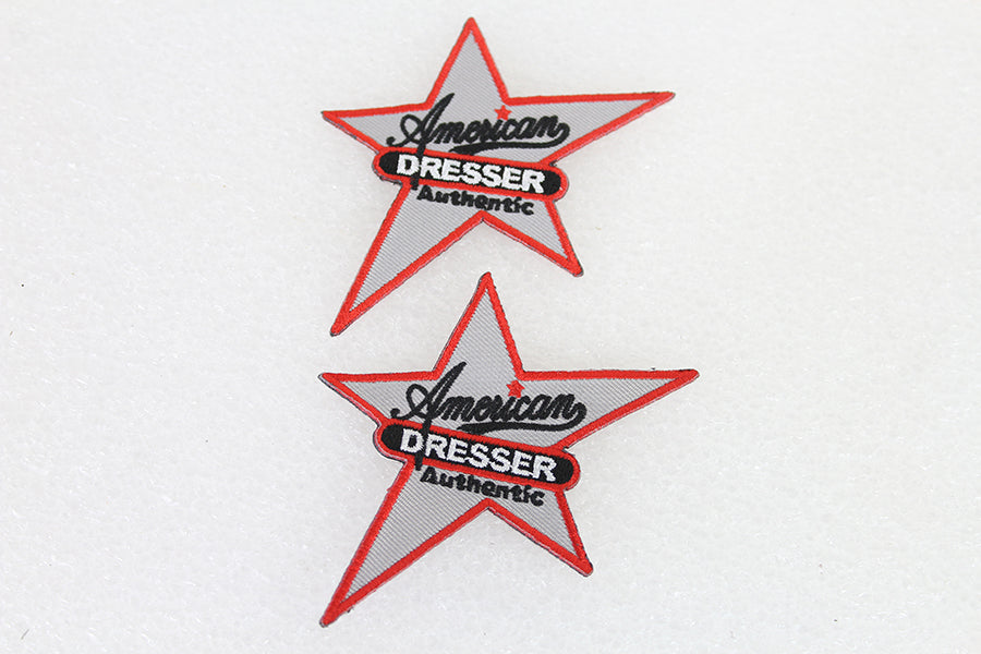 V-Twin American Dresser Logo Patch Set - Includes 2 Patches for Motorcycle Customization