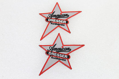 V-Twin American Dresser Logo Patch Set - Includes 2 Patches for Motorcycle Customization