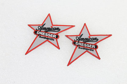 V-Twin American Dresser Logo Patch Set - Includes 2 Patches for Motorcycle Customization