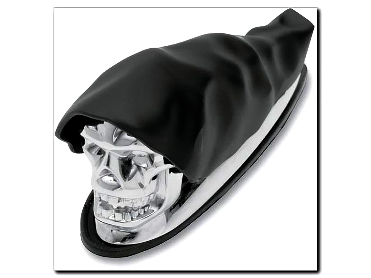 V-Twin Chrome Skull Fender Ornament Part #77719