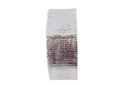 V-Twin Silver Exhaust Wrap - 25 ft x 1.5mm High-Temperature Exhaust Wrap for Motorcycles