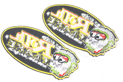 V-Twin Roth Flake Patch Set - Motorcycle Embroidery Patches for Clothing and Accessories