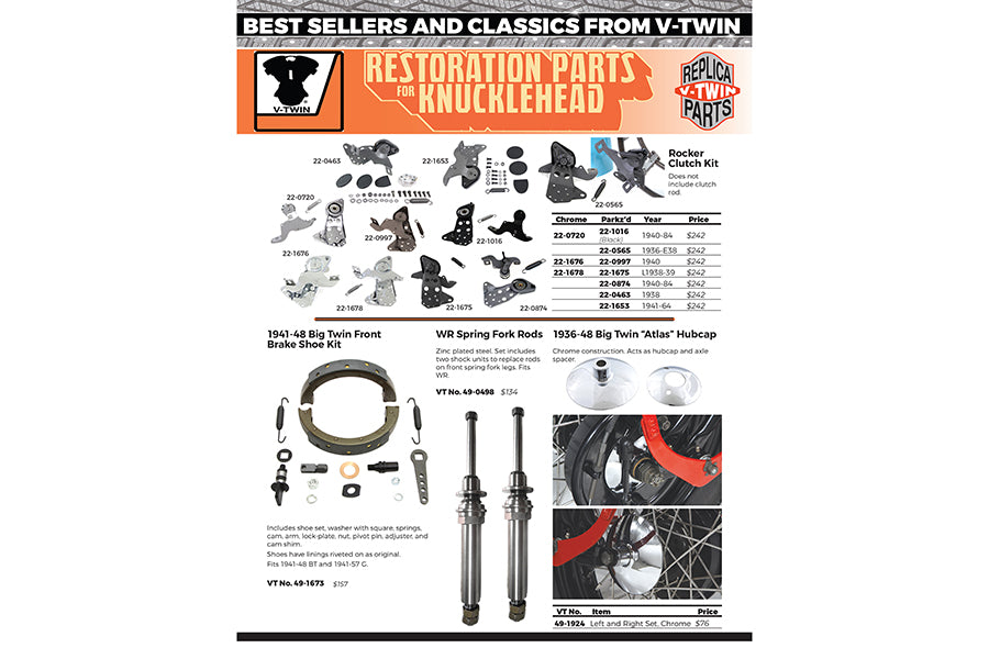 V-Twin MFG Restoration Parts for Knucklehead - Part 48-0292