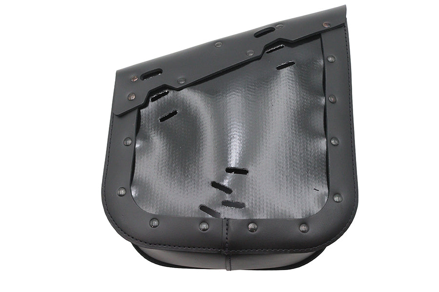 OE Black Leather Two Buckle Saddlebag for Harley Davidson FXST and FLST Models – 450 C.I. Capacity