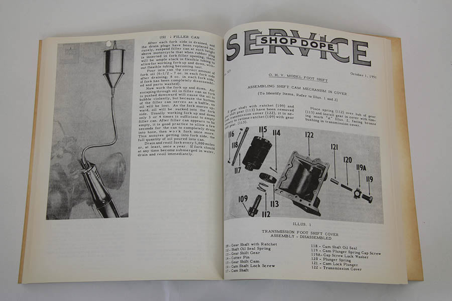 V-Twin Big Twin Shop Dope Manual, Volume 3 for Harley Davidson FL 1941-1950