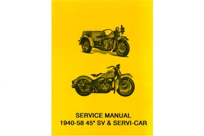 V-Twin 45 WL Solo Service Manual for Harley Davidson 1940-1949