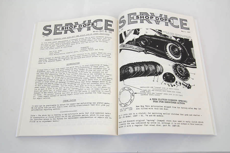 V-Twin Factory Service Bulletin for 1930-1940 Harley Davidson Big Twins (Part #9871)