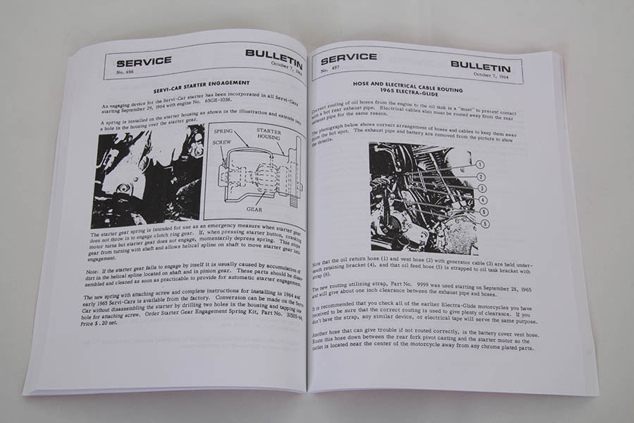 V-Twin Factory Service Bulletin for 1957-1969 Harley Davidson FL Big Twins