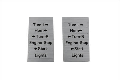 V-Twin Handlebar Control Box Decal Set for Harley Davidson FL 1972-1981