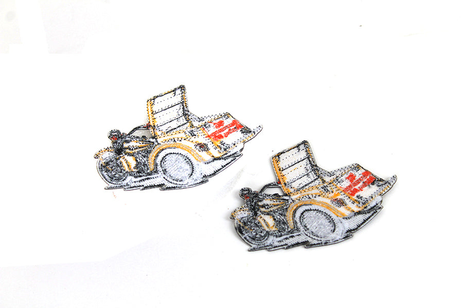 V-Twin Servi-Car Patch Set - 3-3/16 Inch Decorative Patches with Accessories