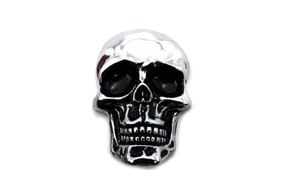 V-Twin Pewter Skull Emblem Part Number 14-0718 - Stylish Motorcycle Accessory