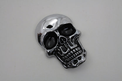 V-Twin Pewter Skull Emblem Part Number 14-0718 - Stylish Motorcycle Accessory