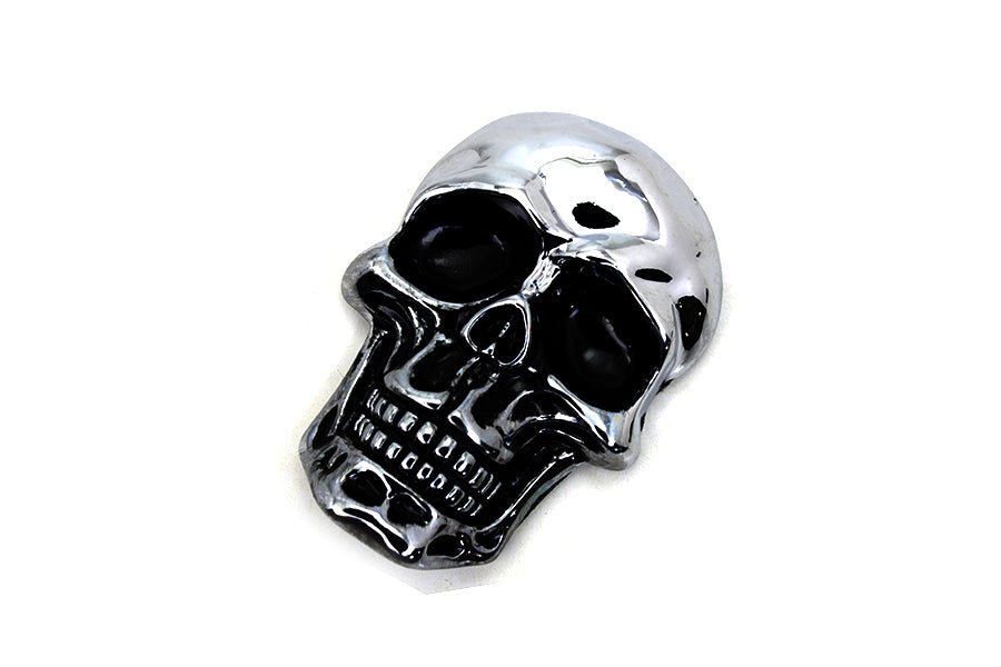 V-Twin Pewter Skull Emblem Part Number 14-0718 - Stylish Motorcycle Accessory