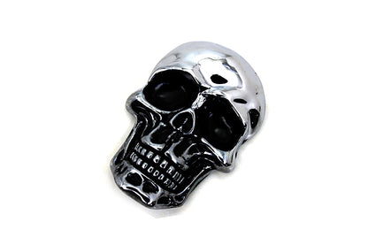 V-Twin Pewter Skull Emblem Part Number 14-0718 - Stylish Motorcycle Accessory