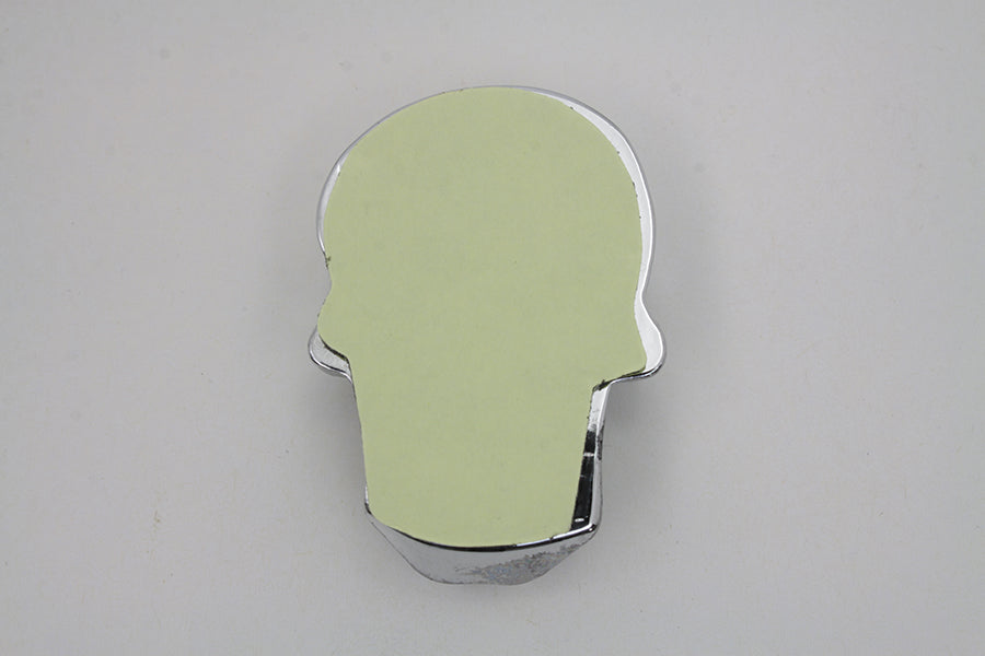 V-Twin Pewter Skull Emblem Part Number 14-0718 - Stylish Motorcycle Accessory