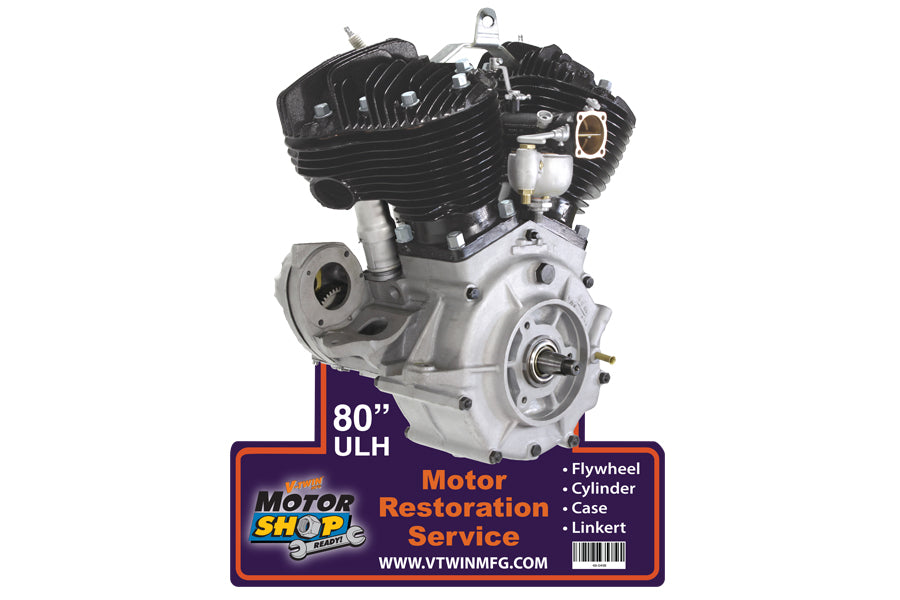 V-Twin 80 inch Flathead Engine Plaque with UL Engine Detail