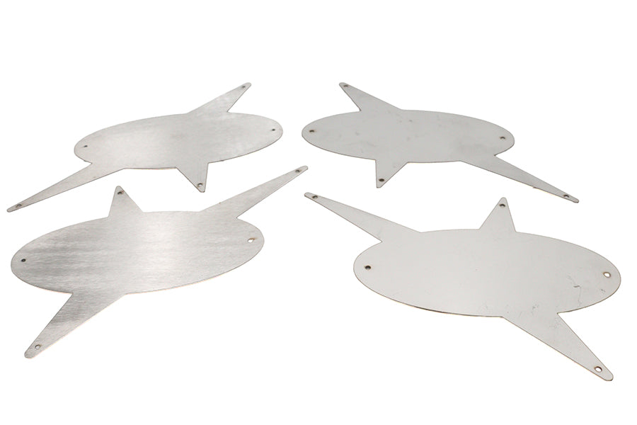 V-Twin B-6172 Stainless Steel Saddlebag Trim Set for Harley Davidson Motorcycles