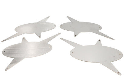 V-Twin B-6172 Stainless Steel Saddlebag Trim Set for Harley Davidson Motorcycles