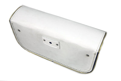 V-Twin White Windshield Pouch with Gold Edge Trim for Harley Davidson FL Models