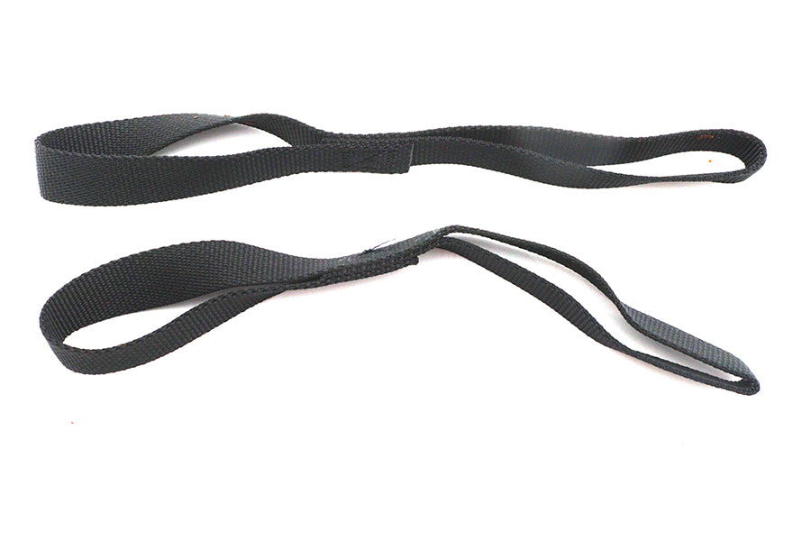 V-Twin Black Nylon Tie Down Assist 12 inch x 1 inch - Secure Motorcycle Straps