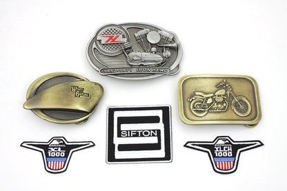 V-Twin XL Motorcycle Gift Set with 6 Iron-On Patches and Accessory Items