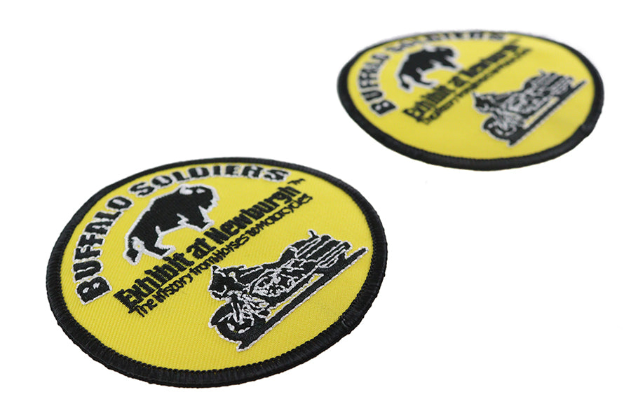 V-Twin Buffalo Soldiers Patch Pair – Durable Iron-On Embroidery for Motorcycle Gear and Apparel