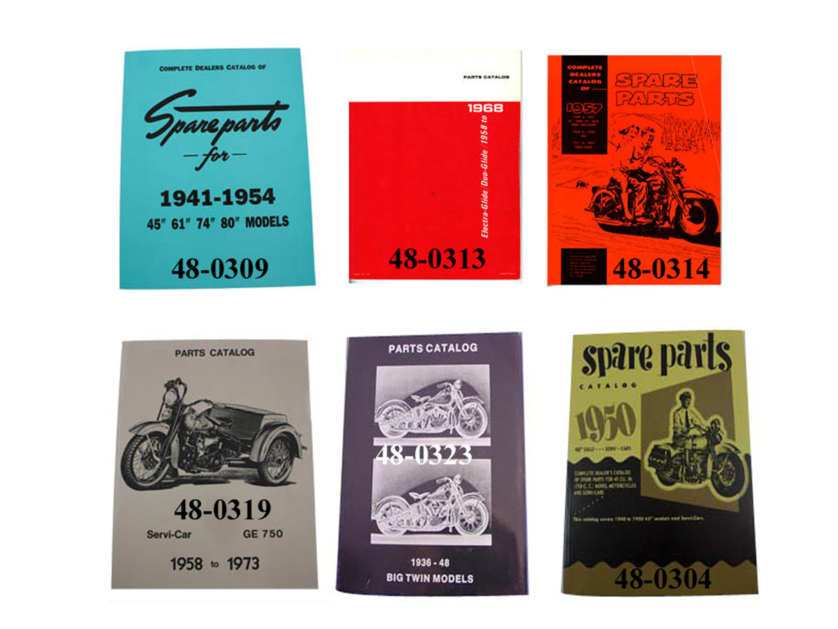V-Twin Factory Parts Book Set for Harley Davidson 1936-1945 EL Models