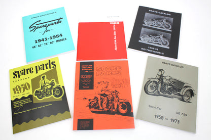 V-Twin Factory Parts Book Set for Harley Davidson 1936-1945 EL Models