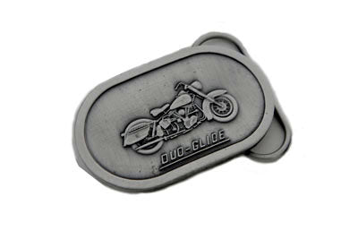 V-Twin Duo Glide Belt Buckle - Retro 1980s and 1990s Style Accessory